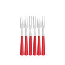 6 Mini Garfinho Talher Petisco Aperitivo Fondue Buffet Inox