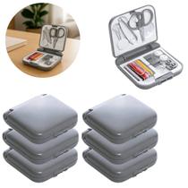 6 Mini Kit Costura De Bolso Para Viagem Completo 20 Itens