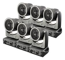 6 Mini Moving Head Globo Rgbw 100w Borda Led