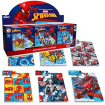 6 Mini Quebra Cabeça Homem Aranha Spiderman Disney Madeira 6 Mini Quebra Cabeça Homem Aranha Spiderman Disney Madeira