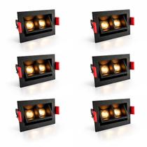 6 Mini Spot Direcionável Downlight Embutir Led Micro Luz10 6 Mini Spot Direcionável Downlight Embutir Led Micro Luz10