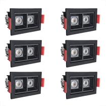 6 Mini Spot Led Downlight Duplo Embutido Micro 3000k Bet56