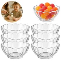 6 Mini Tigelas Redonda Bowl de Vidro P/ Sobremesas 150ml