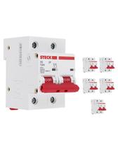 6 Minidisjuntor Bipolar 100 Amperes Curva C 10kA Steck 6 Minidisjuntor Bipolar 100 Amperes Curva C 10kA Steck