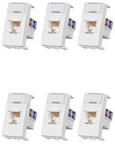 6 Módulo Tomada Informática Margirius RJ45 CAT 6 Sleek