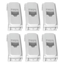 6 Módulos Para Tomada Cor Branca Rj45 Cat 5e Weg Composé 6 Módulos Para Tomada Cor Branca Rj45 Cat 5e Weg Composé