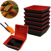 6 Molheiras em Melamina P/ Restaurante Japones Shoyu 50ml 6 Molheiras em Melamina P/ Restaurante Japones Shoyu 50ml
