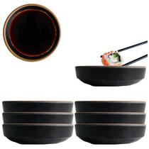 6 Molheiras Shoyu 100% Melamina pra Restaurante Japones 80ml