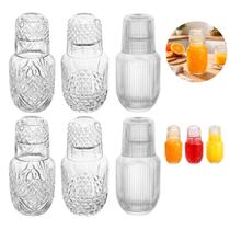 6 Moringas Vidro 500ml com Copo Tampa Design Elegante Premium