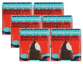 6 Musa Marshmallow Chocolate Leite Zero Açúcar Goldko 30G