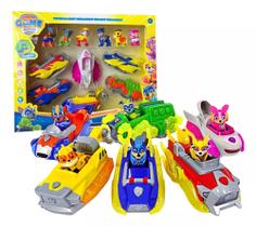 6 Naves Patrulha Canina Bonecos Super Filhotes Brinquedo