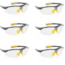 6 Óculos Protecao Seguranca EPI Boxer Incolor Vonder CA42892