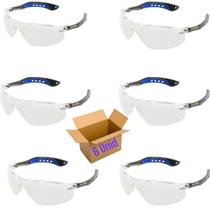 6 Oculos Segurança Proteção Kalipso Jamaica Incolor Ca 35156