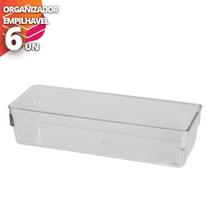 6 Organizador Acrílico Empilhavel Cozinha Gaveta Escritório 6 Organizador Acrílico Empilhavel Cozinha Gaveta Escritório