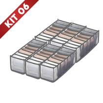 6 Organizador De Gaveta 35x32x10 - 7 Divisórias Dobrável Guarda Peças Intimas Sutiã Meias Colmeia