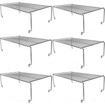 6 Organizadores Armário Prateleira Aramado Componível Grande