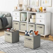 6 Pacotes de Cubos de Armazenamento de Tecido com Alça, Caixas de Armazenamento em Cubo Dobráveis, Cestas de Armazenamento para Prateleiras, Grande