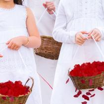 6 Pacotes de Pétalas de Rosa Artificiais Vermelha e Branca para Cestinha de Floristas - DE0925