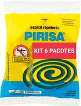 6 Pacotes ___ Pirisa Repelente Espiral C/10 Unidades