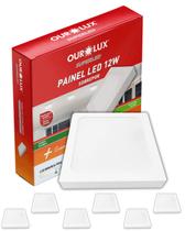 6 Painel Ourolux Sobrepor 12w Bivolt Cor da luz 6400k Branco Frio Quadrado 6 Painel Ourolux Sobrepor 12w Bivolt Cor da luz 6400k Branco Frio Quadrado