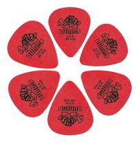 6 Palheta DUNLOP Tortex 0.50 mm Standard guitarra vermelha