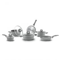 6 Panelas Antiaderentes Alumínio 10 Peças Petravera Bialetti 6 Panelas Antiaderentes Alumínio 10 Peças Petravera Bialetti