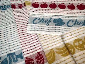 6 panos de copa atoalhado felpudo Teka Gourmet 100% algodão 42 cm x 63 cm Sortidos