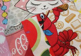 6 Panos de prato atoalhado estampado Teka Primore Sortidos 100% algodão 40 cm X 65 cm