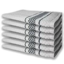 6 Panos De Prato Atoalhado Felpudo 370g/m² Premium Preto 6 Panos De Prato Atoalhado Felpudo 370g/m² Premium Preto