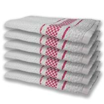 6 Panos De Prato Atoalhado Felpudo 370g/m² Premium Rosa 6 Panos De Prato Atoalhado Felpudo 370g/m² Premium Rosa