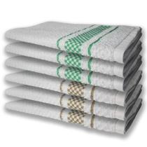 6 Panos De Prato Atoalhado Felpudo Premium Verde+marrom 6 Panos De Prato Atoalhado Felpudo Premium Verde+marrom