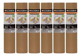 6 Papel Kraft Mascaramento 0,90m X 20m Anti Respingo Salvabras