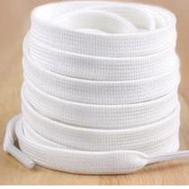 6 Pares de Cadarço Branco Tradicional chato Tênis 1,20mt