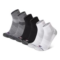 6 Pares de Meias Masculinas Champion com Amortecimento e Cano Médio 6 Pares de Meias Masculinas Champion com Amortecimento e Cano Médio