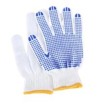 6 Pares Luvas de Proteção Pigmentada Malha Branca Ou Preta Tricotada de Algodão Anti Derrapante Para Obras