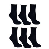 6 Pares Meia Sem Punho Feminina Algodão Não Aperta a Canela COR:6 PARES PRETOSTAMANHO:34-39
