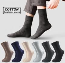 6 Pares Meias de Inverno Semi Térmica Masc. Casual Quente (Cotton Algodão) (37a42) Macia