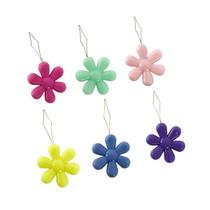 6 Passador colocador de linha em agulha costura flores coloridas 6 unidades sortidas