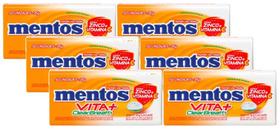 6 Pastilha Mentos Clear Breath Zero açucar Orange mint 35g