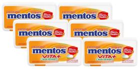 6 Pastilha Mentos Clear Breath Zero açucar Orangemint 21g