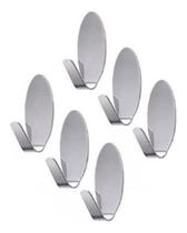 6 Pçs Gancho Metal Auto Colante Multiuso Pendurar Objetos Redondos