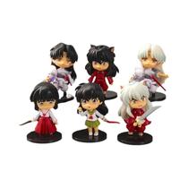 6 pçs/set Anime INUYASHA Figura Bonito Modelo Brinquedos 10cm