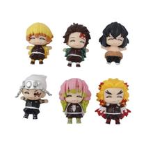 6 pçs/set Demon Slayer Mitsuri Kanroji come figura fofa completa modelo brinquedos 6,5 cm