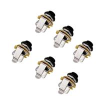 6 Peças Conector Jack Estéreo Feminino Para Guitarra, 2 Condutores, Soldagem Mono TS, Soquete De 6 Peças Conector Jack Estéreo Feminino Para Guitarra, 2 Condutores, Soldagem Mono TS, Soquete De