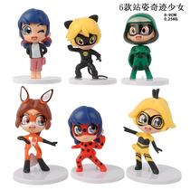 6 Peças/Conjunto de Figuras do Cat Noir - Coleção de Brinquedos