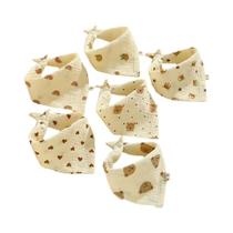6 Peças De Babadores De Algodão Muslin Para Bebês, Gaze De 4 Camadas, Toalha De Saliva Para 6 Peças De Babadores De Algodão Muslin Para Bebês, Gaze De 4 Camadas, Toalha De Saliva Para