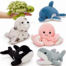 6 peças de brinquedos de pelúcia MaoGolan para animais marinhos, 25 cm, tubarão-baleia, tartaruga 6 peças de brinquedos de pelúcia MaoGolan para animais marinhos, 25 cm, tubarão-baleia, tartaruga
