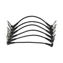 6 Peças De Cabos Para Pedais De Efeito De Guitarra Com Plugue Angular De 6,35mm, Sem Ruído, 6 Peças De Cabos Para Pedais De Efeito De Guitarra Com Plugue Angular De 6,35mm, Sem Ruído,
