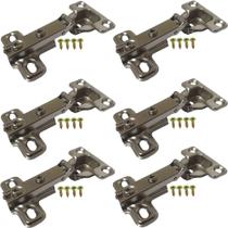 6 Peças - Dobradiça Para Armario Reta De 26mm