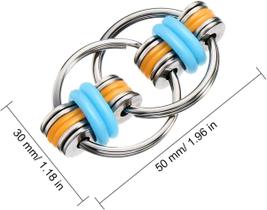 6 peças Fidget Toy Flippy Chain Stress Relief Chain Key Ri